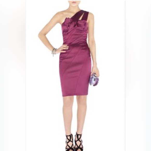 Karen Millen one should satin Magenta Dress